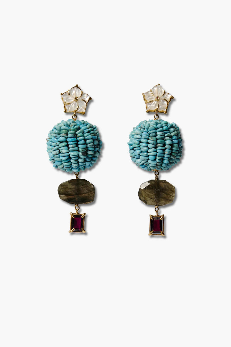 Sebastian Earrings Turquoise Mix