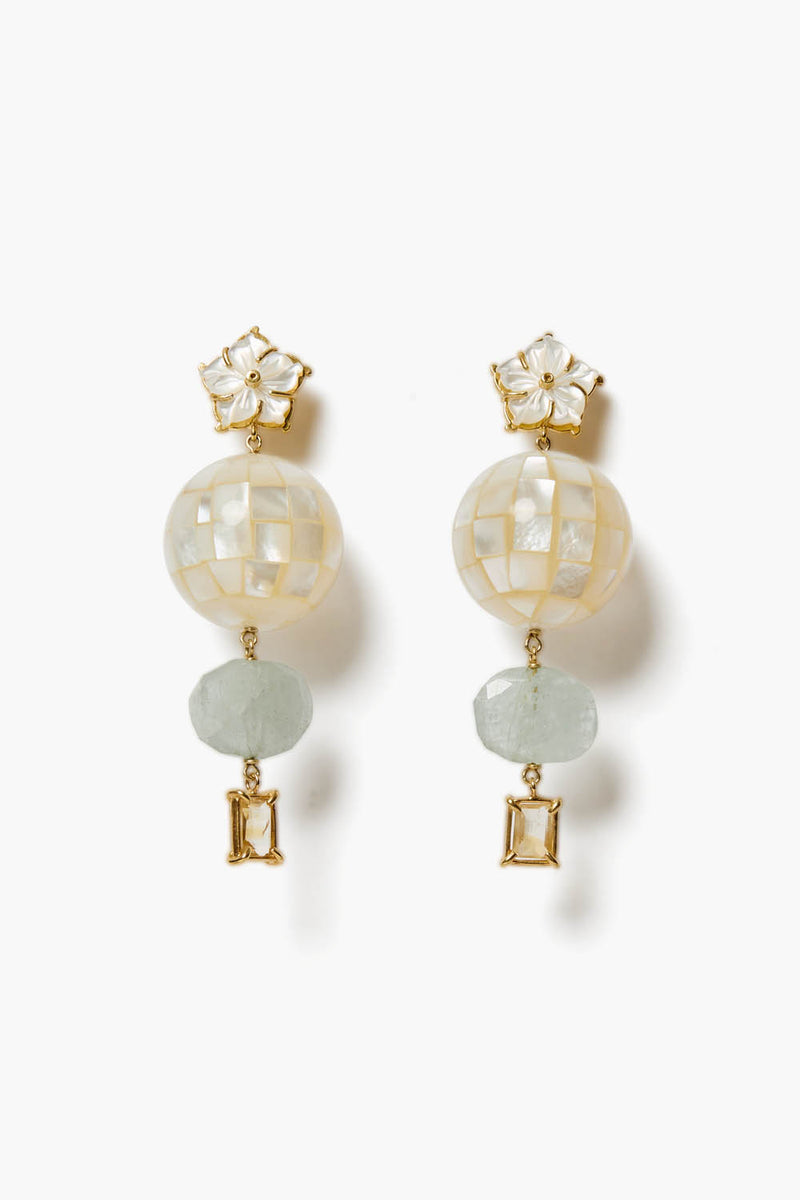 Sebastian Earrings White MOP Mix