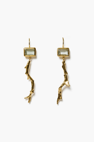 Reef Earrings Green Amethyst