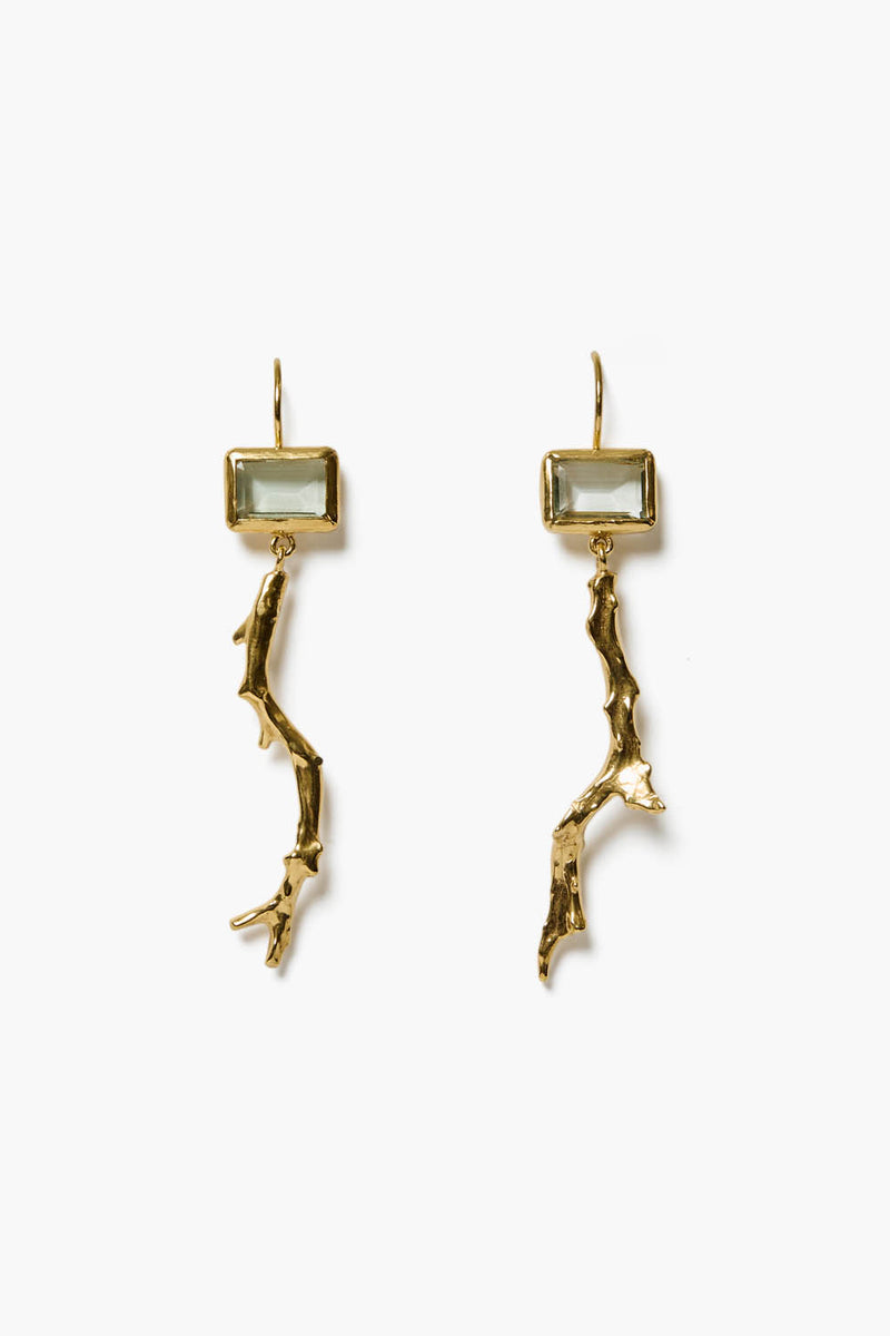 Reef Earrings Green Amethyst