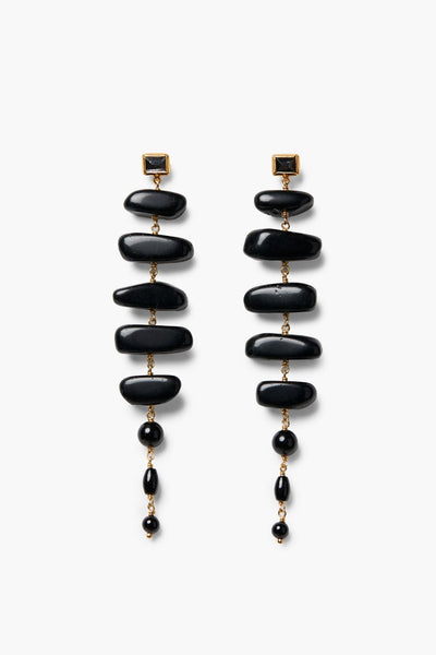 Mizumi Earrings Black Obsidian