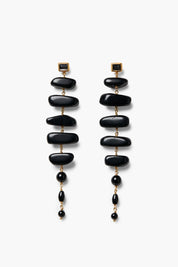 Mizumi Earrings Black Obsidian