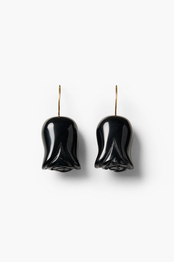 Tearful Rose Earrings Onyx