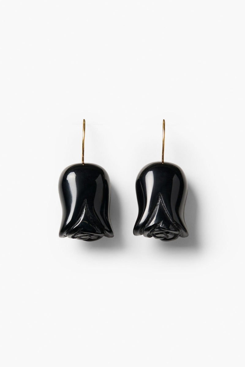 Tearful Rose Earrings Onyx