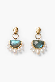 Luna Arc Earrings Labradorite