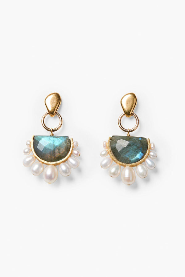Luna Arc Earrings Labradorite