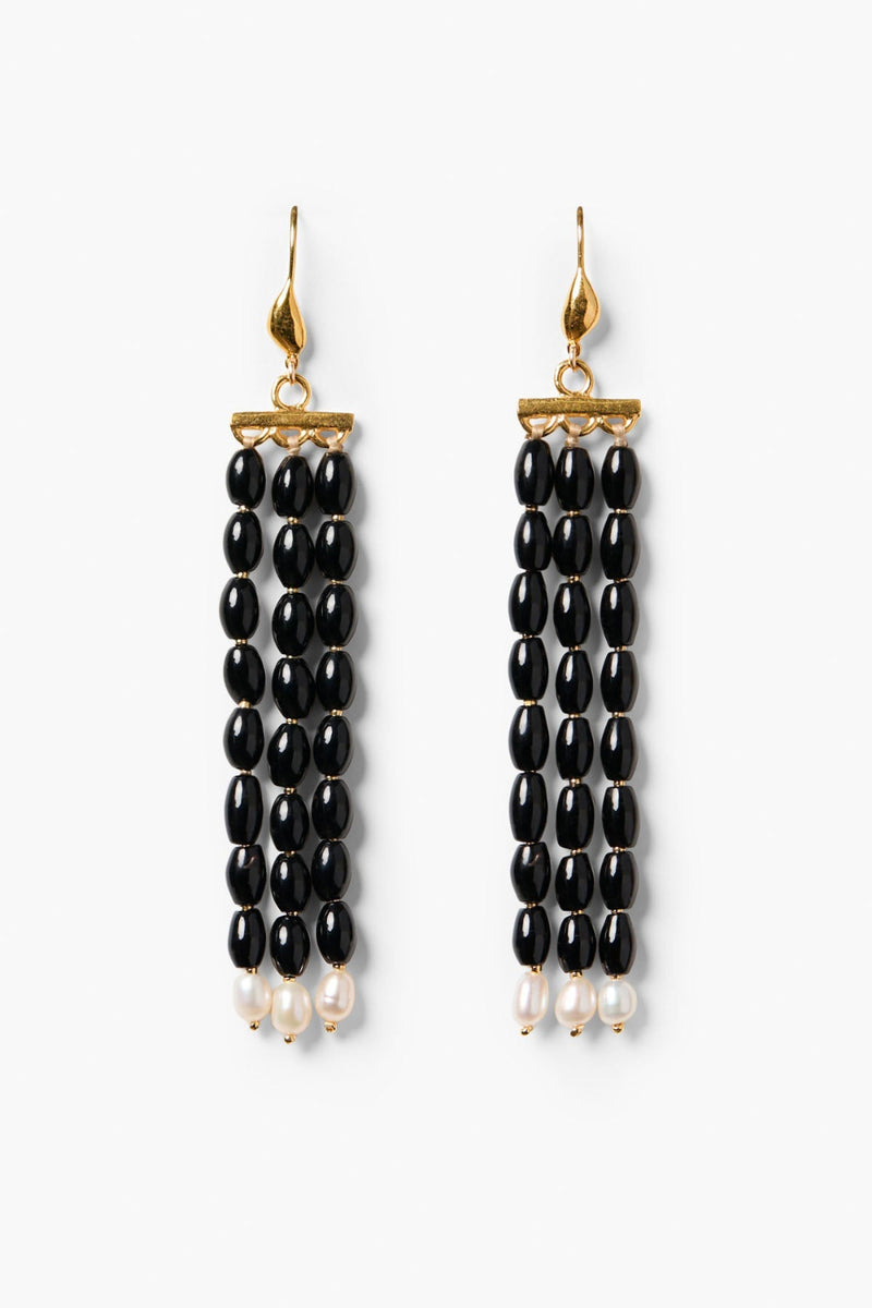 Regina Chandelier Earrings Onyx