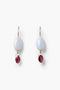 Jelly Bean Earrings Blue Lace Agate