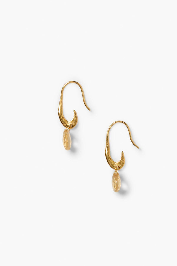 Gala Crescent Earrings Mini Citrine