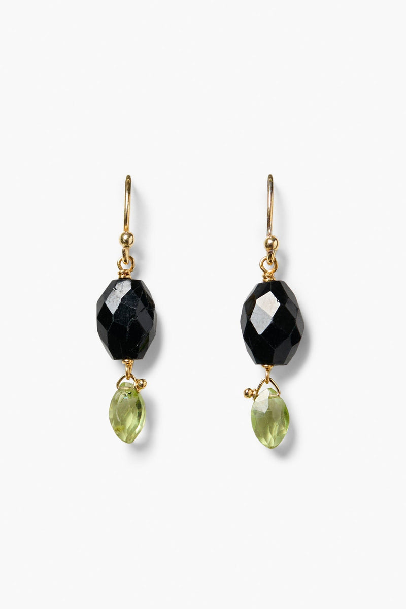 Jelly Bean Earrings Black Tourmaline