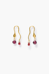 Serpent Earrings Garnet