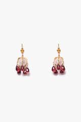 Lark Drip Earrings Garnet