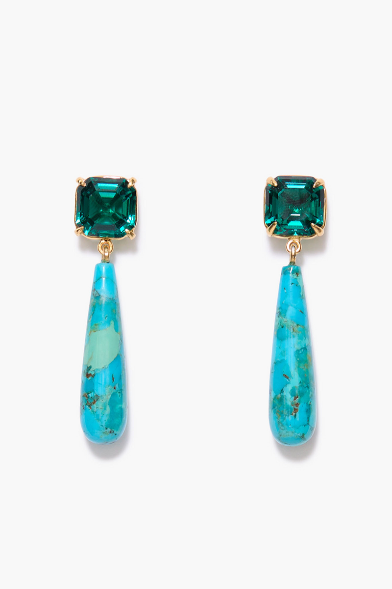 Terra Drop Earrings Turquoise