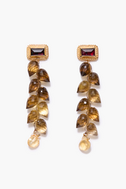 Angie Earrings Whiskey Quartz