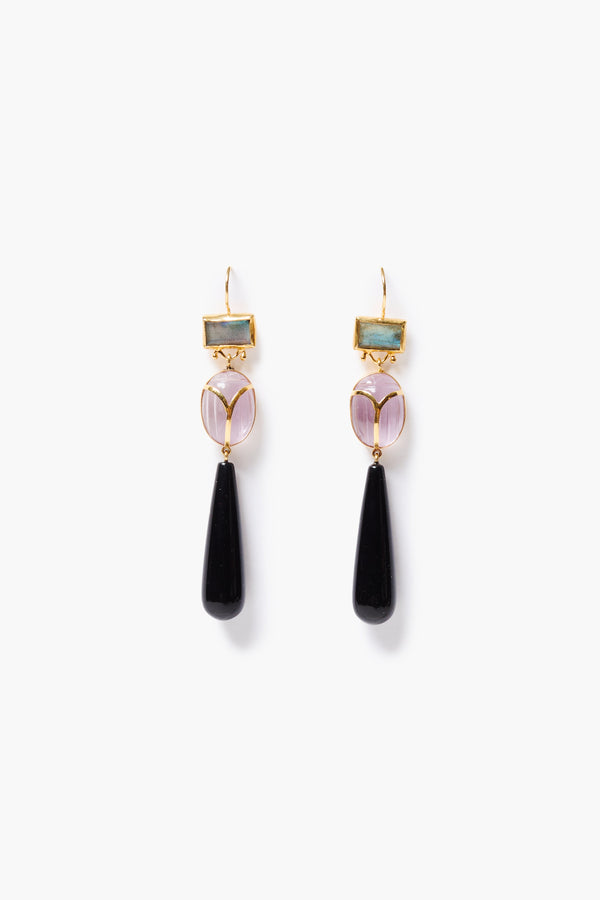Scarab Earrings Multi