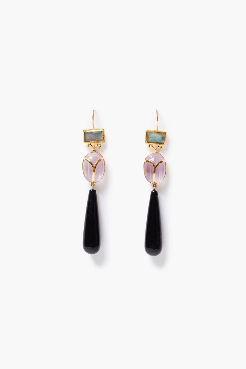 Scarab Earrings Multi