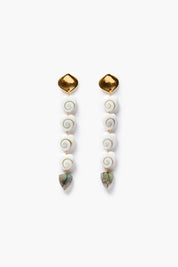 Amour Spiral Tiered Earrings Labradorite
