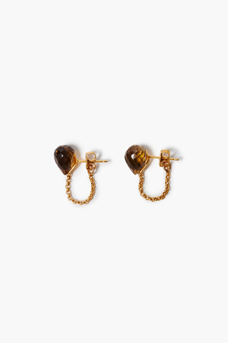 Edison Chain Loop Earrings Quartz