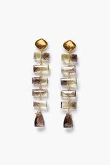 Fishbone Tiered Earrings Quartz