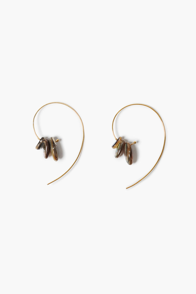 Wire Thread Earrings Abalone