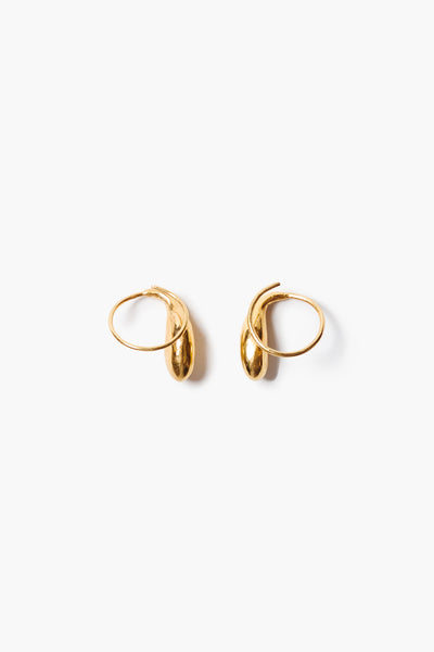 Serpentine Coil Earrings Yellow Gold
