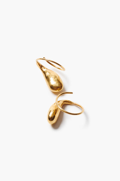 Serpentine Coil Earrings Yellow Gold
