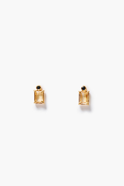 Tabby Stud Earrings Citrine