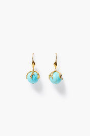 Coral Crown Earrings Turquoise