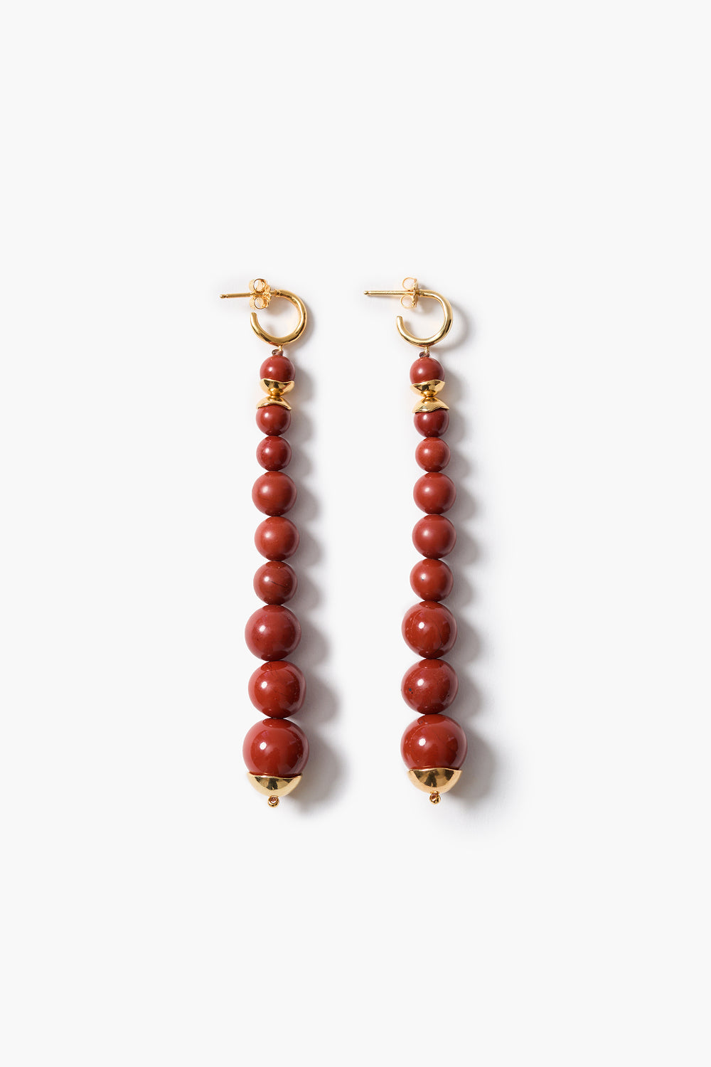 Bell Tower Earrings Red Jasper