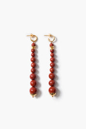 Bell Tower Earrings Red Jasper