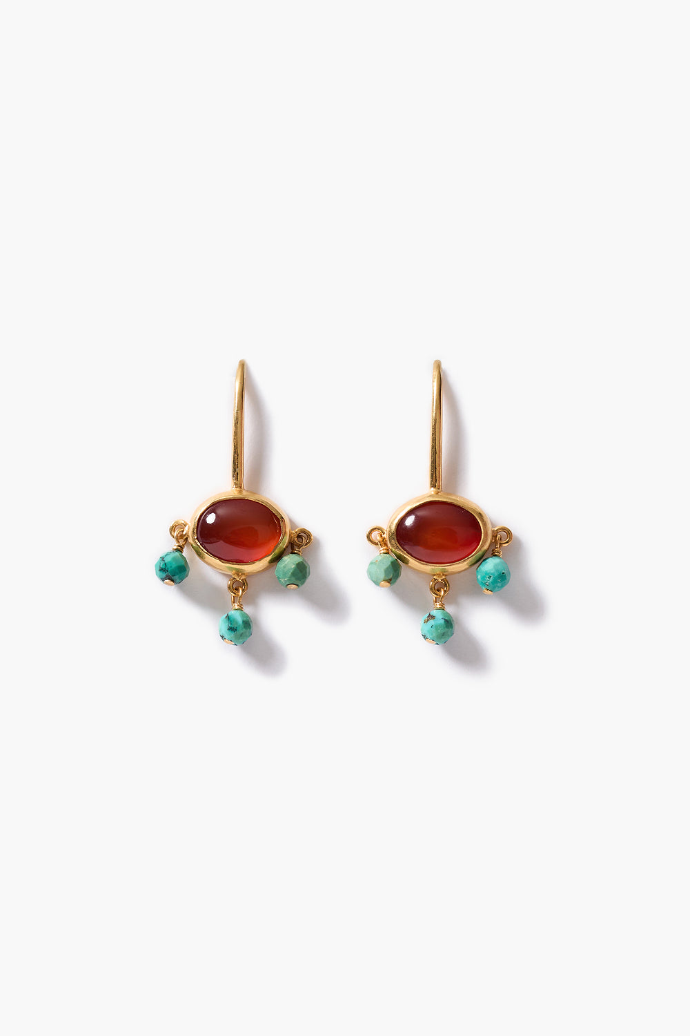 Della Drop Earrings Carnelian