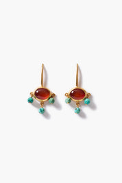 Della Drop Earrings Carnelian