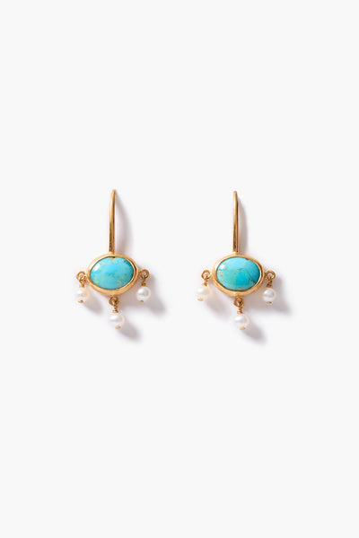 Della Drop Earrings Turquoise