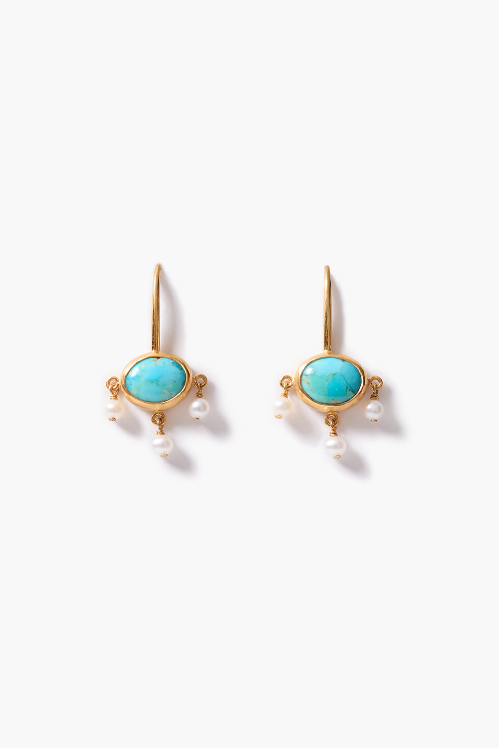 Della Drop Earrings Turquoise