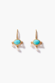 Della Drop Earrings Turquoise