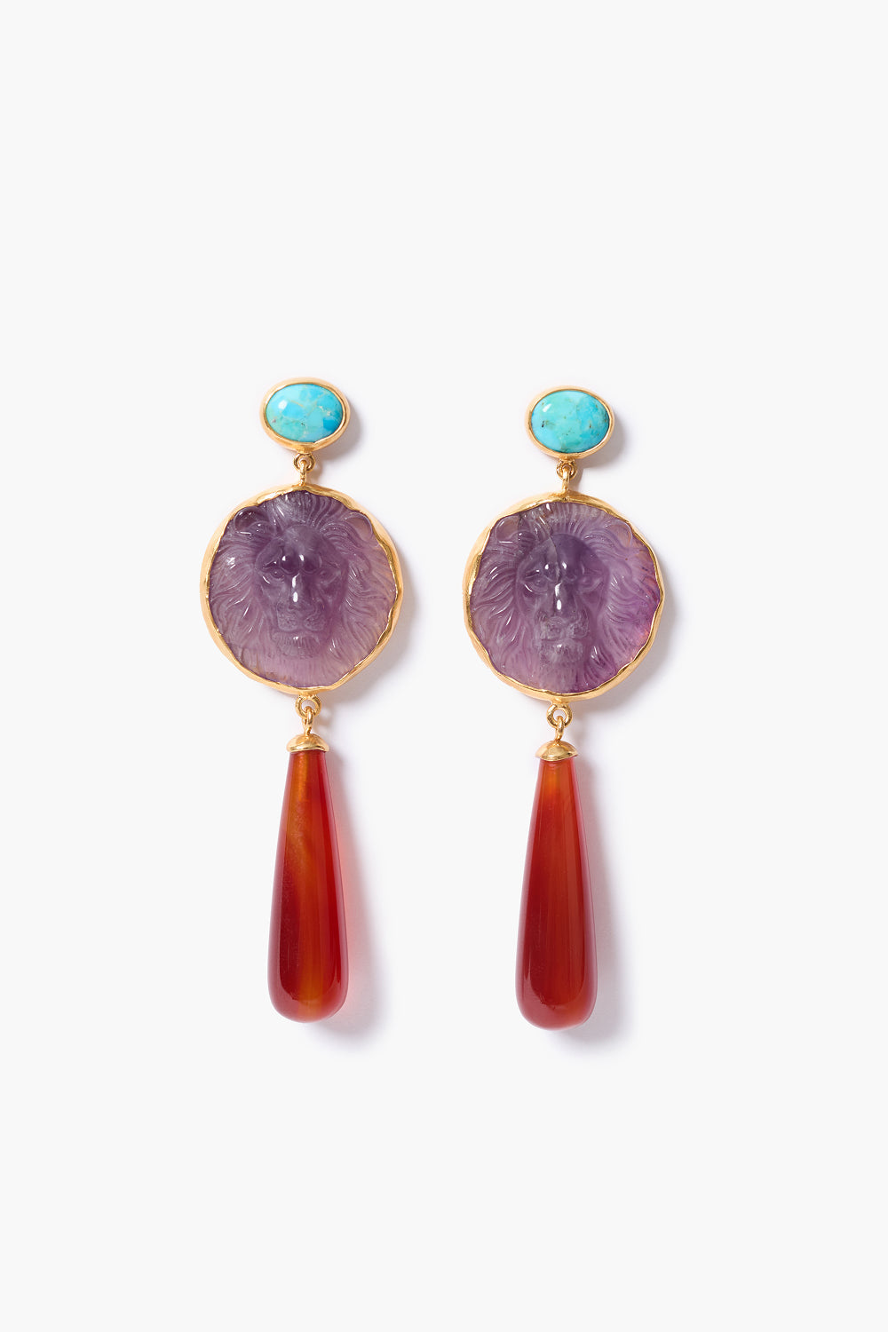 Leon Earrings Amethyst