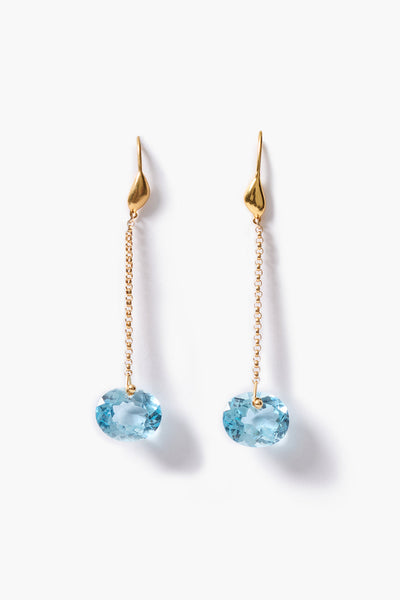 Camille Drop Earrings Blue Topaz