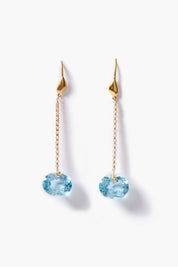 Camille Drop Earrings Blue Topaz