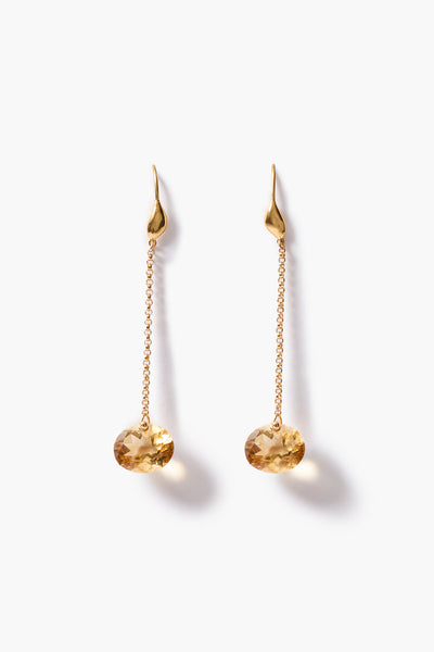 Camille Drop Earrings Citrine