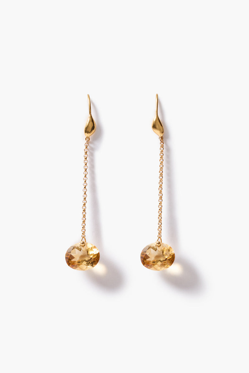 Camille Drop Earrings Citrine