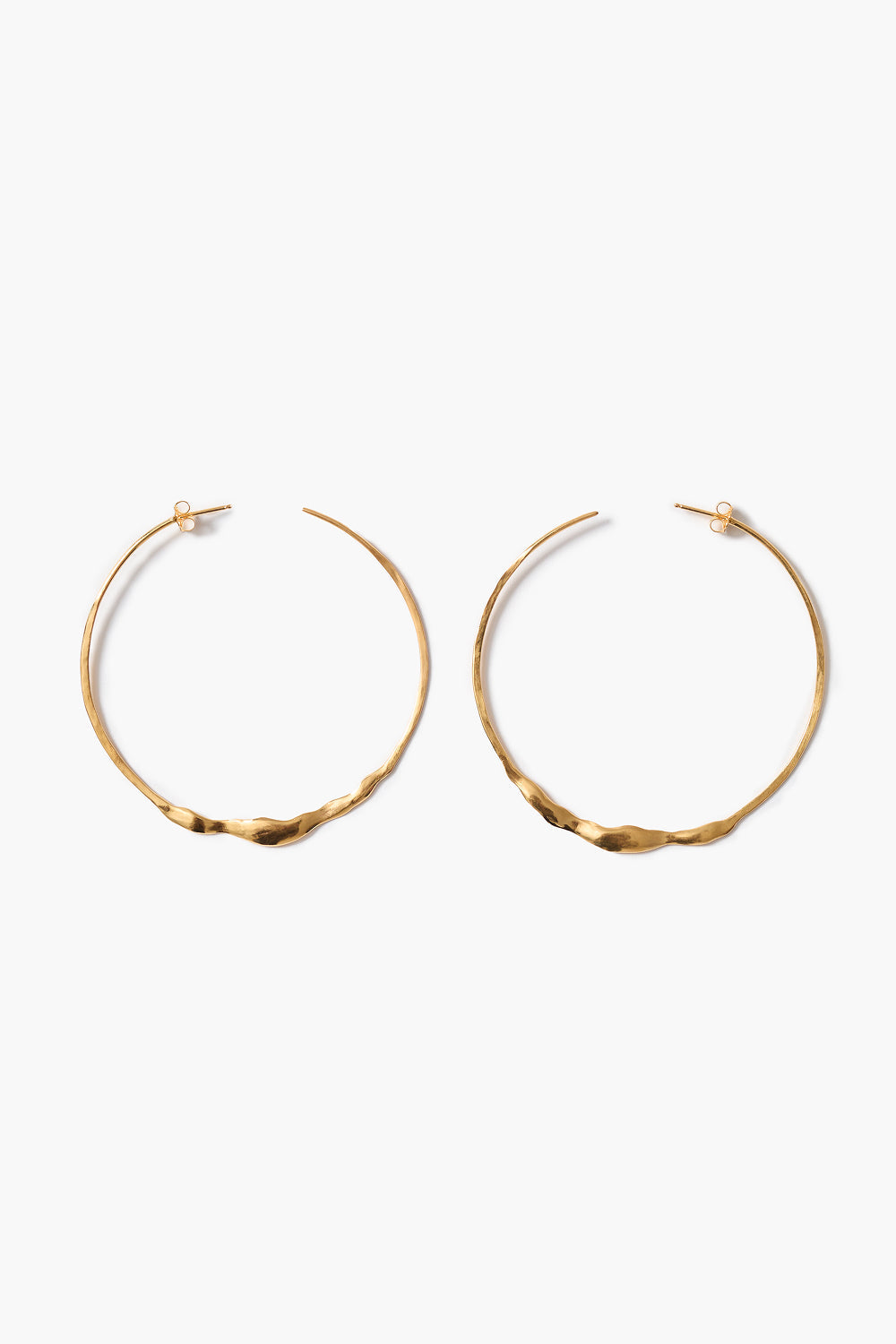 XL Crescent Hoop Earrings Gold