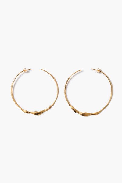 XL Crescent Hoop Earrings Gold