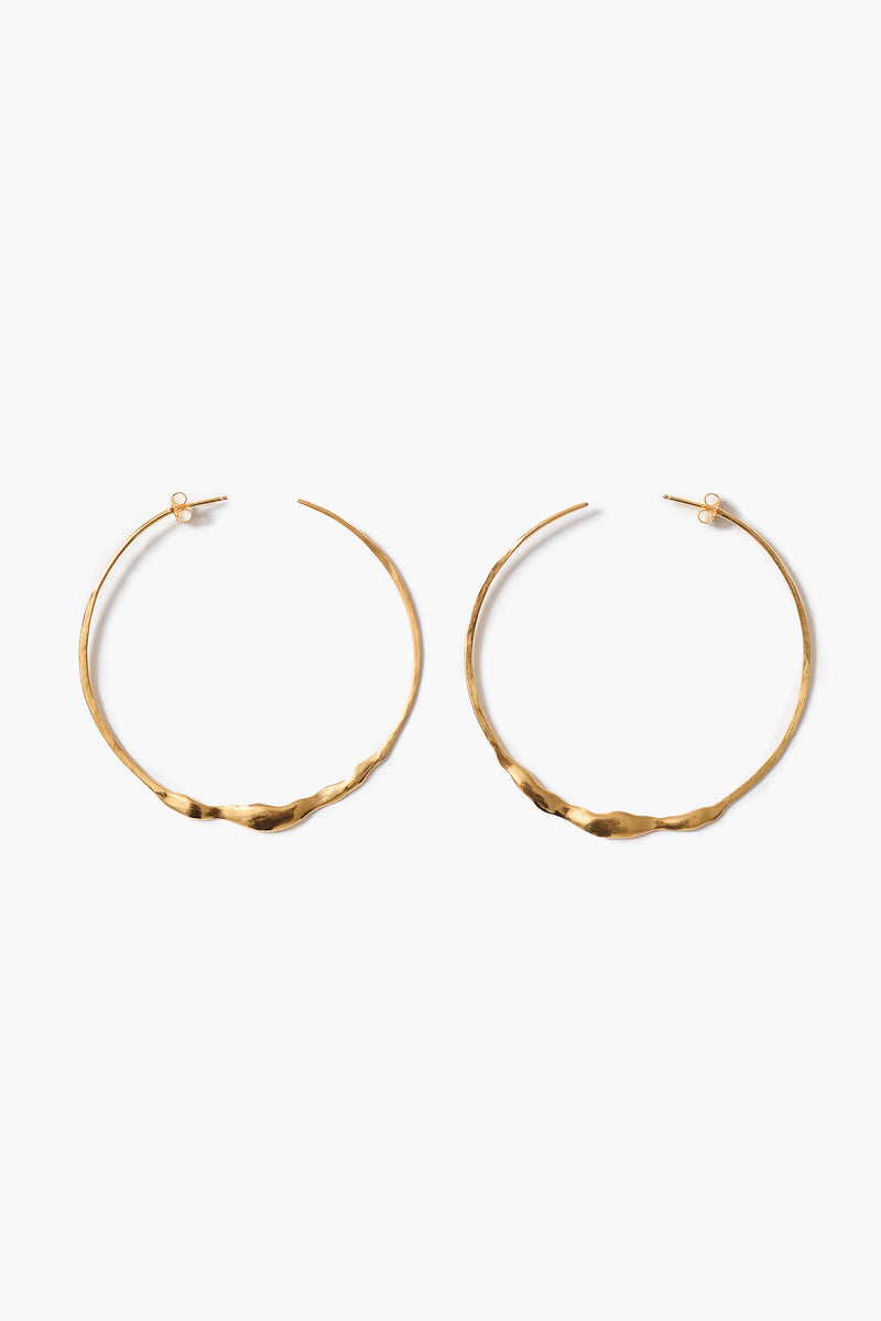 XL Crescent Hoop Earrings Gold