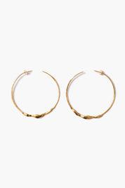 XL Crescent Hoop Earrings Gold