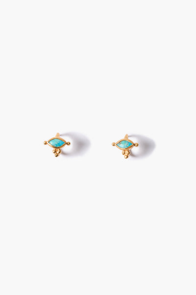 Della Stud Earrings Turquoise