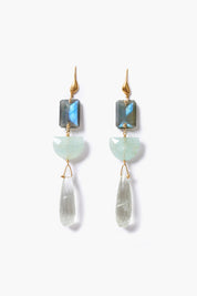 Labyrinth Trio Earrings Labradorite