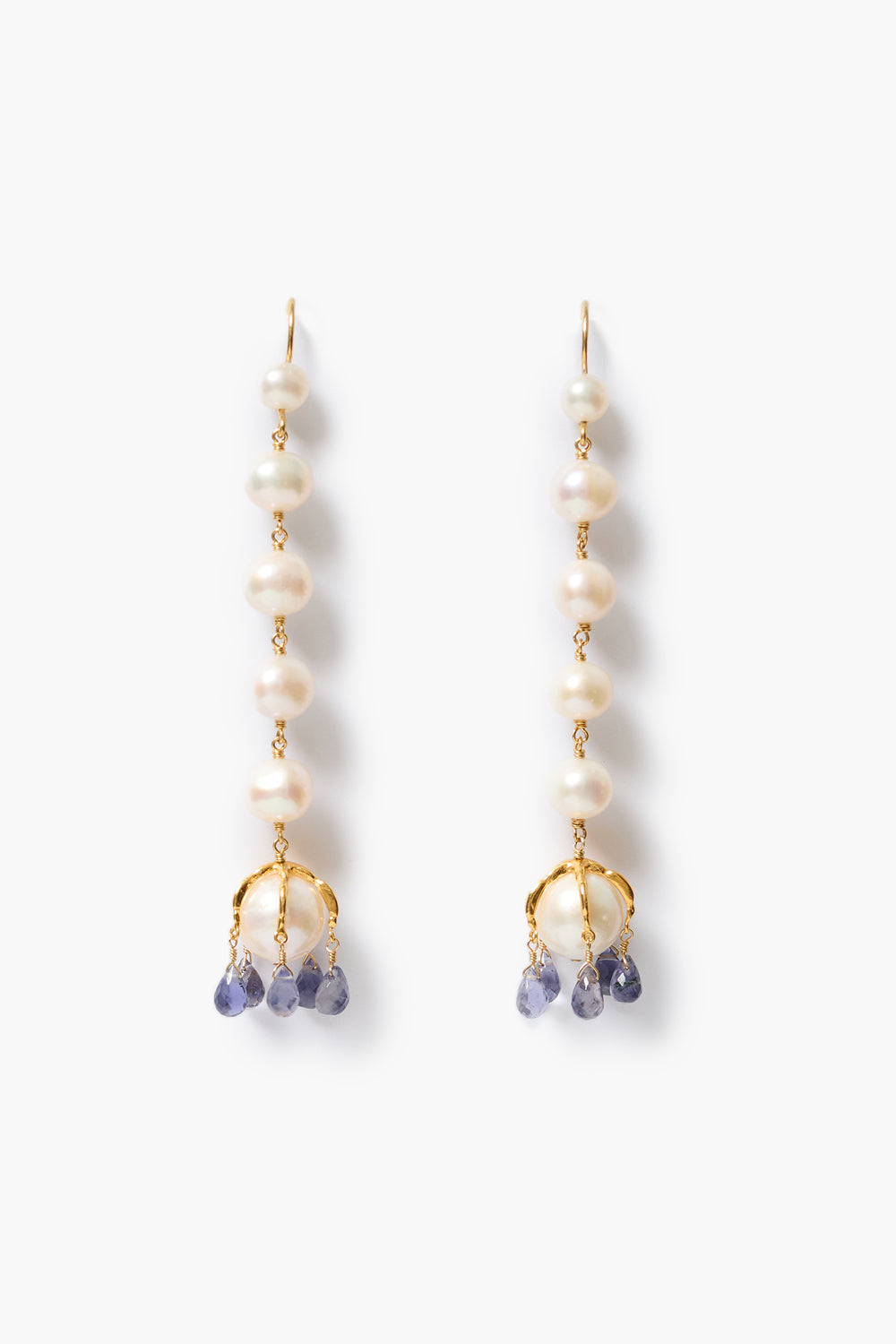 Something Blue Lark Drip Earrings Pearl
