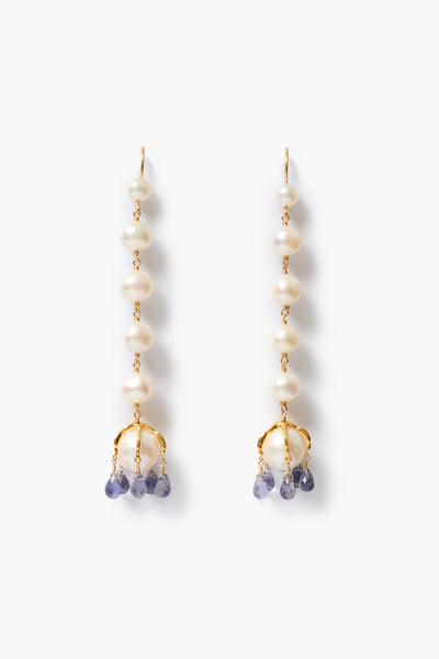 Something Blue Lark Drip Earrings Pearl