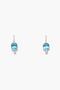 Mini Chapel Earrings Blue Topaz