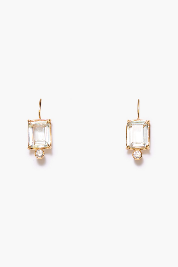 Chapel Earrings Green Amethyst